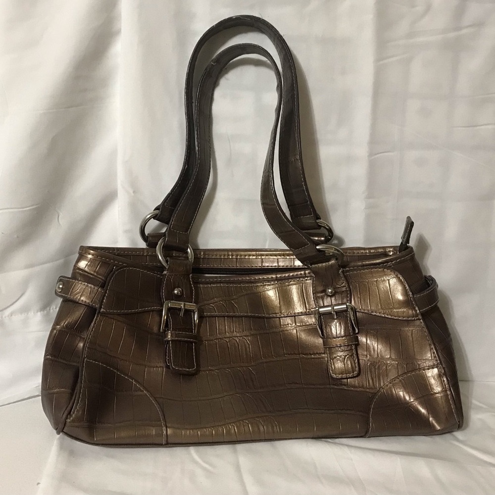East 5th Elegant Brown Crocodile-Embossed Women's Bag